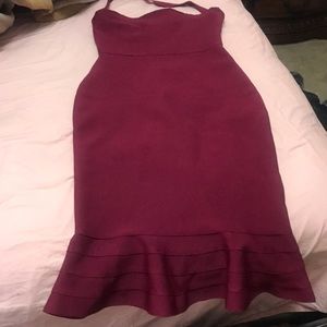 Gorgeous bandage dress in maroon color new !